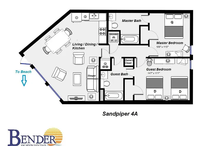 Sandpiper 4a Holiday home